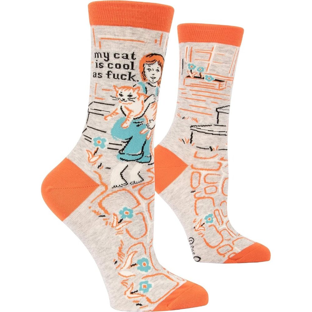 Hi. I Don't Care Crew Socks